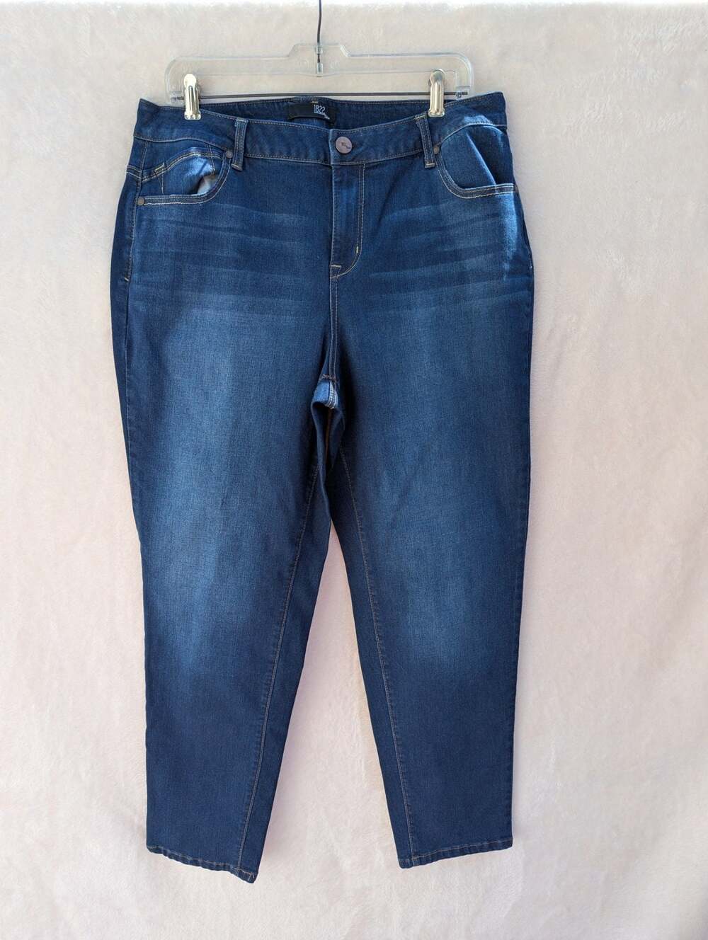 1822 Denim Women's Plus Size Dark Wash Stretch Jeans Size 16W